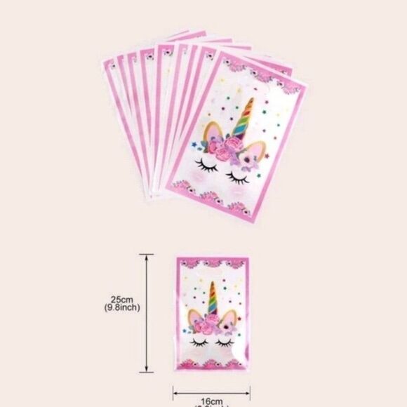 Unicorn Party Bags 10 pcs  Party Bags Favours Loot Bag Treat for Girls Birthday - Picture 4 of 4